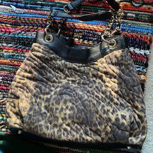 anne klein animal print purse/ tote bag